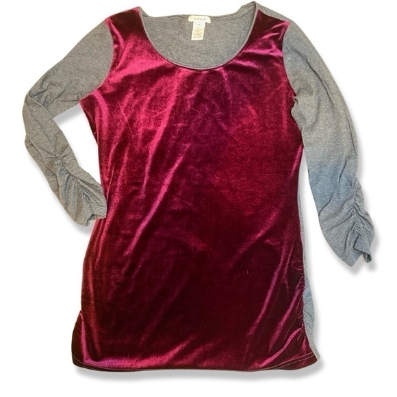 ⭐️SUNDANCE Dulcet Tones Velvet Ruched Tee - Picture 1 of 7